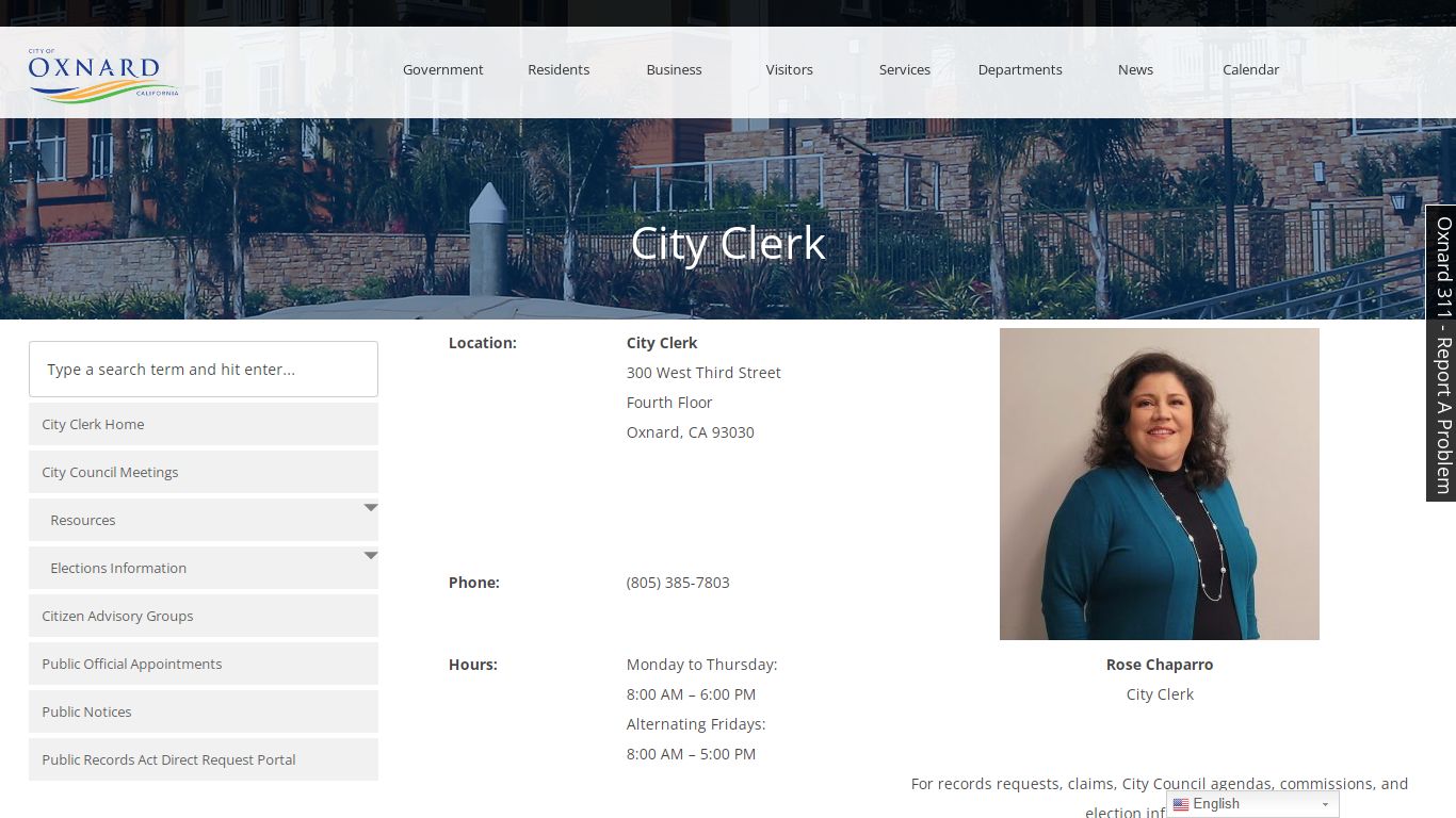City Clerk — City Of Oxnard